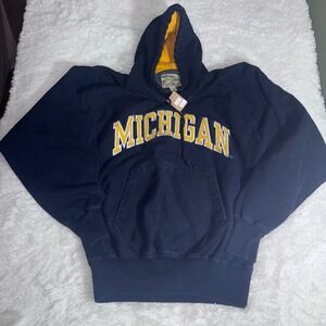 Steve and Barrys Michigan Wolverines Hoodie Navy Mens Medium NCAA Sweatshirt